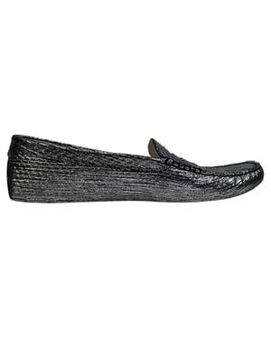Tod's Metallic Accent Instapschoenen in Zilveren Leer