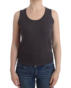 John Galliano Bruin gebreid tanktop