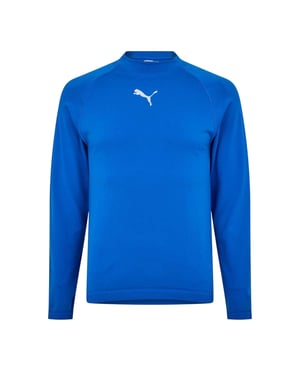 Puma Heren Logo Crew Neck Fitted Base Layer Top (Blauw)