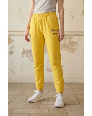 Mid-Waist Geprinte Katoen Lycra Joggingbroeken