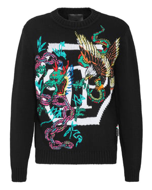 Pullover Ronde Hals Tattoo