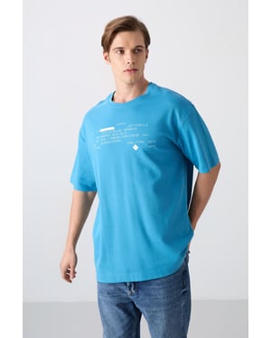 Oversized Geprinte Crew Neck T-shirt