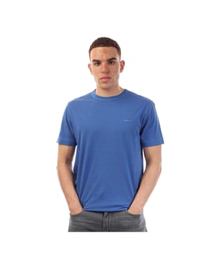 Gant Heren Faded Crew Neck T-shirt (Blauw)