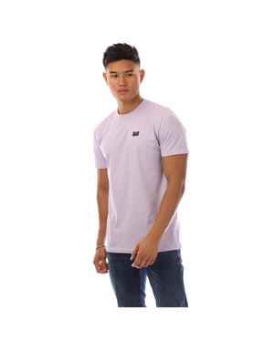 Weekend Offender Heren T-shirt Bridgetown, effen met logo, normale pasvorm (Lila)
