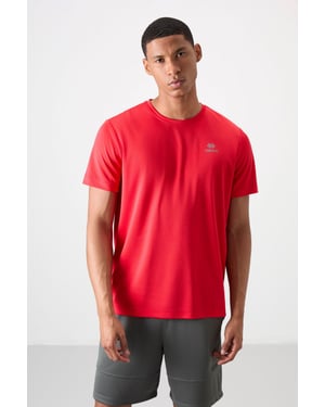 Heren T-shirt metLogo Print en Ronde Hals