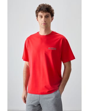 Oversized Gedrukt Katoenen Jersey T-Shirt