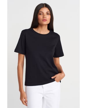 Dames Katoenen Ronde Hals T-Shirt