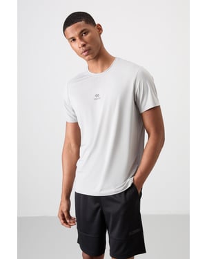 Heren T-shirt met korte mouwen en logo-patch