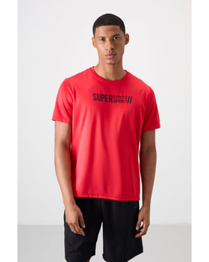 Heren Geprinte T-shirt met Ronde Hals