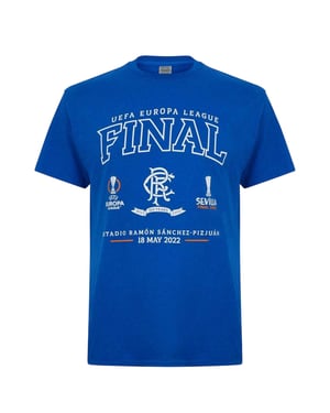 Castore Heren Europa League Rangers FC T-Shirt (Blauw)