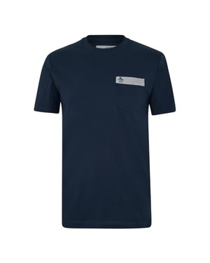 Original Penguin Heren Logo borstzak T-shirt (Yale Blauw)
