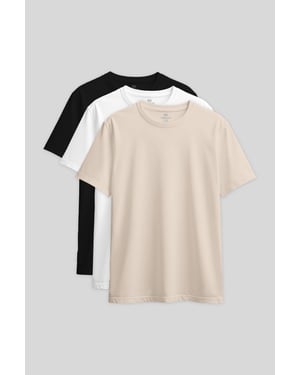 Dames Katoen Elastaan Crew Neck T-Shirt