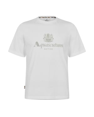 Aquascutum Herenlogo T-Shirt (Wit)