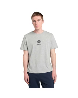 Timberland Heren Logo Stack T-Shirt (Grijs)