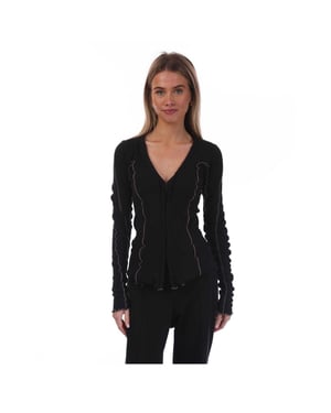 Diesel Dames/Dames T-Ribas top met schulpranden (Zwart)