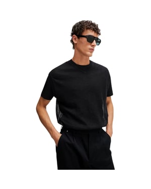 Boss Heren Lucid Crew Hals T-shirt (Zwart)