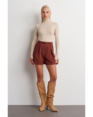 Hoogwaardige Tailleshorts met Ceintuur
