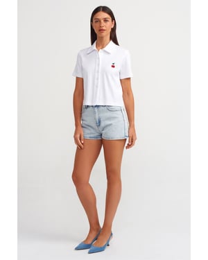 Hoge Taille Katoenen Denim Mom Shorts