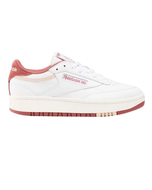 Reebok Dames/Dames Club C Leren Platform Trainers (Wit/Roze)