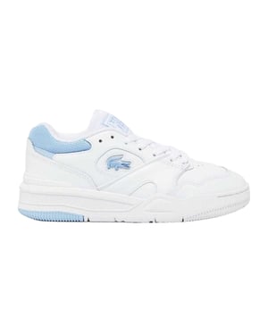 Lacoste Dames/Dames Lineshot Leren Tennistrainers (Wit/blauw)