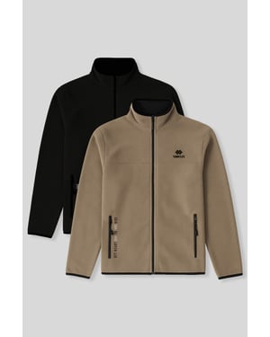 Heren Pluche Rits-Voorkant Sweatshirt