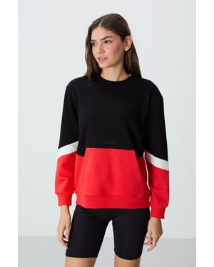 Oversized Kleurgebroken Crewneck Sweatshirt