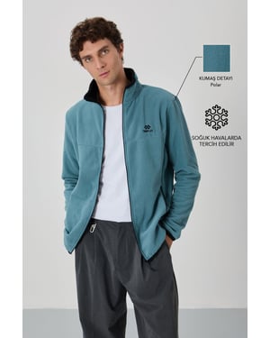 Heren Pluche Zip-voor Sweater