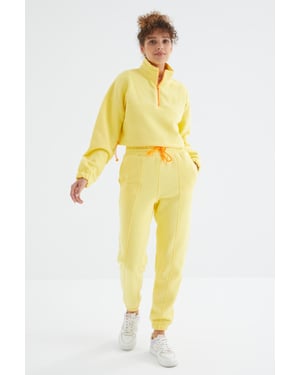 Oversized Fleece Sweatshirt en Broek Set