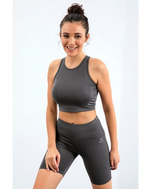 Mouwloos Slim-fit Actief Set Met Fietshorts
