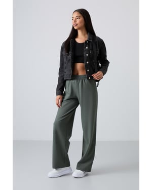Wijde Enkel Sweatpants met Trekkoord