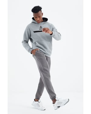 Heren Regular-Fit 3-Draad Fleece Trainingsbroek