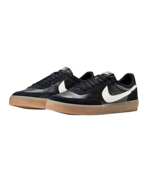 Nike Dames/Dames Leren Platte Trainers (Zwart/Gum)