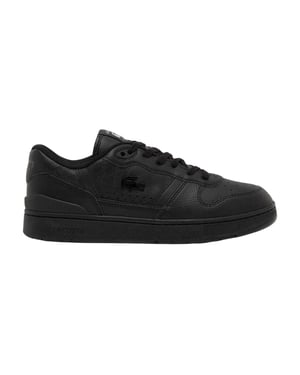 Lacoste Heren T-Clip Set Leren Trainers (Zwart)