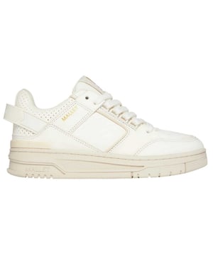 Mallet Dames/Dames Compton Leather Low Cut Chunky Flat Trainers (Gebroken wit)