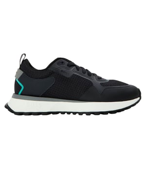 Boss Heren Jonah Reflecterende Mesh Sportschoenen (Donkerblauw)