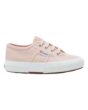 Superga Kinderen 2750 Lamej metallic platte schoenen (Roze Ish iriserend)