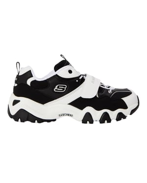 Skechers Kinderschoenen D Lites 2: stevige platte sneakers (Wit, Zwart)