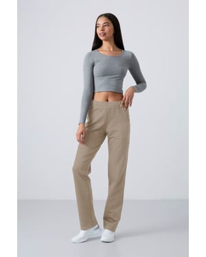 Vrouwen Rechtielloop Fleece Trainingsbroek