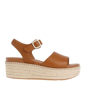 FitFlop Dames/Dames Eloise Espadrille Leren Sleehakken (Tan)