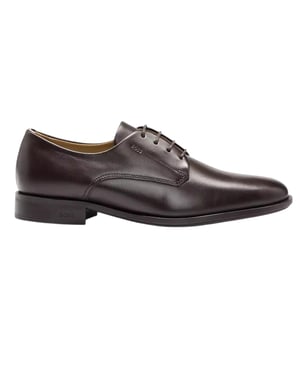 Boss Heren Colby Leren Derby Schoenen (Donkerbruin)