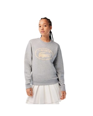 Lacoste Dames/Dames Biologisch Katoenen Los Fit Sweatshirt (Grijs)