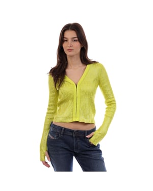Diesel Dames/Dames Metalen Haak Slim Vest (Geel)