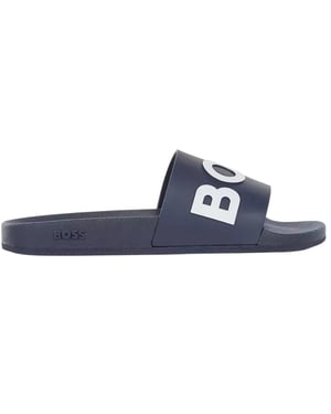 Boss Sliders met herenlogo (Donkerblauw)
