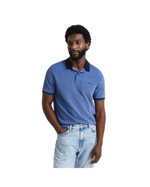 Gant Heren Katoenen Polo Shirt (Blauw)