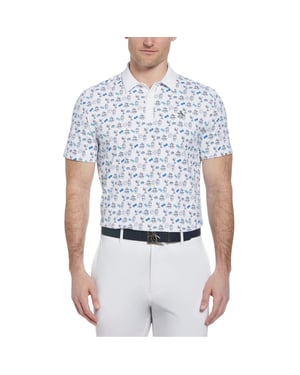 Original Penguin Heren Retro Golf Poloshirt (Helder wit)