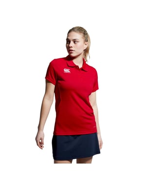 Canterbury Dames/Dames Club Dry Regular Poloshirt (Rood)