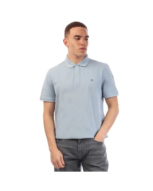 Gant Heren Logo Katoenen Polo Shirt (Blauw)