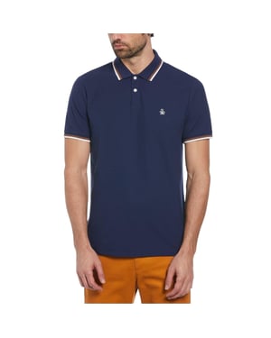 Original Penguin Heren Pete Katoenen Polo Shirt (Middeleeuws Blauw)