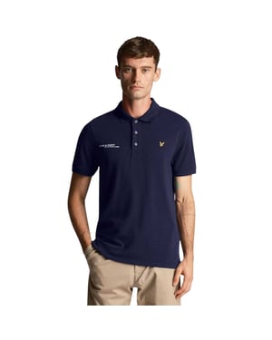Lyle & Scott Heren Ordinate Poloshirt met Korte Mouwen (Marine)