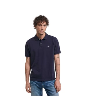 Gant Heren Archive Shield Katoenen Poloshirt (Blauw)